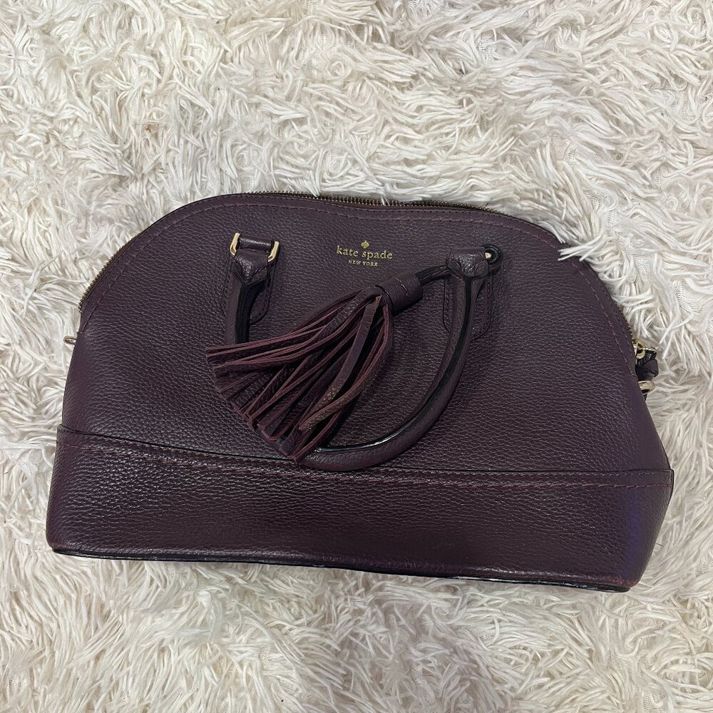 ***Price drop!*** Maroon leather Kate Spade handbag